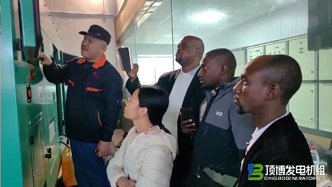 突尼斯客戶蒞臨我公司,深度體驗200kw濰柴靜音柴油發電機組